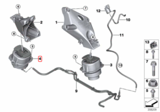 BMW Poduszka Silnika - OE 22116853090