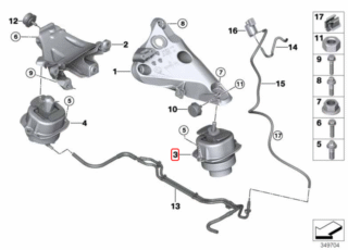 BMW Poduszka Silnika - OE 22116853103
