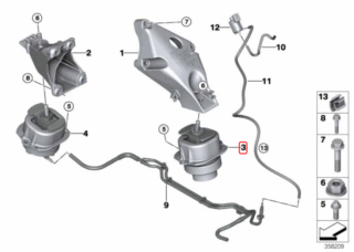 BMW Poduszka Silnika - OE 22116863437
