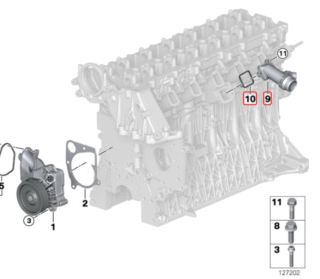 BMW Króciec Wody - OE 11127806196