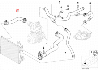 BMW Przewód Chłodnicy Wody - OE 11532247851