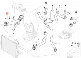 BMW Przewód Chłodnicy Wody - OE 11537787174